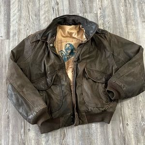 Vintage Leather Pilot Jacket